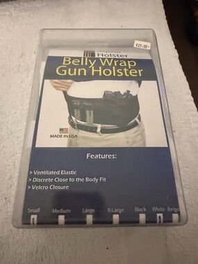 Alpha Holster Belly Wrap Gun Holster-SMALL-WHITE